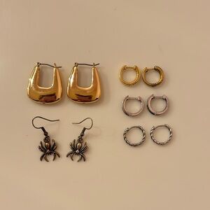 Gold and Silver Hoop Earring Set Jewelry Haul
